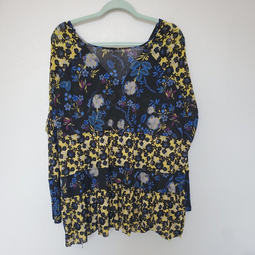 Free People multi print floral top - Picture 6 of 6